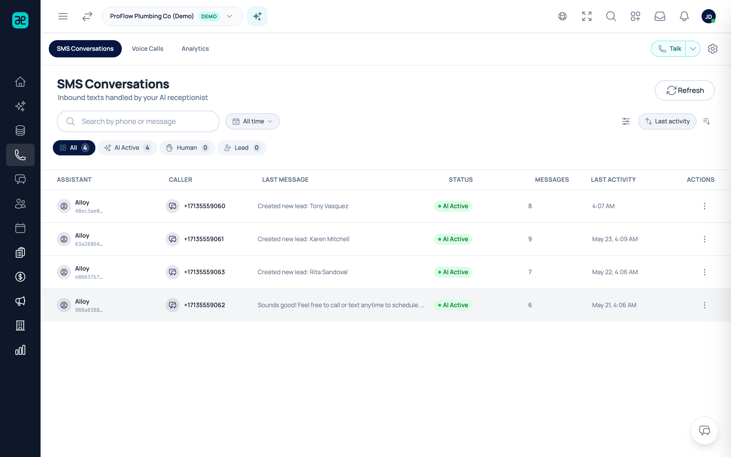 AI Receptionist preview