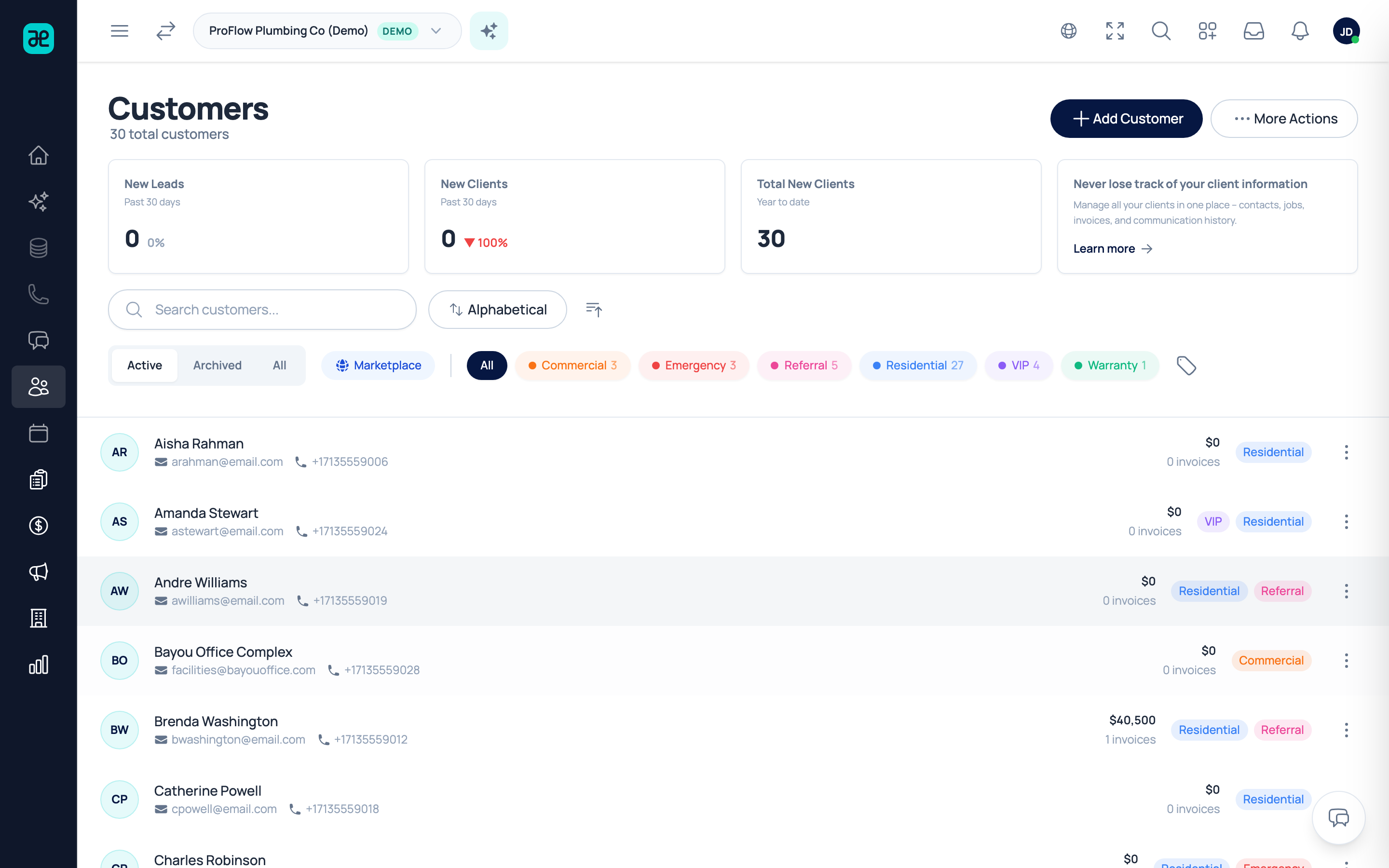 Customer Manager preview