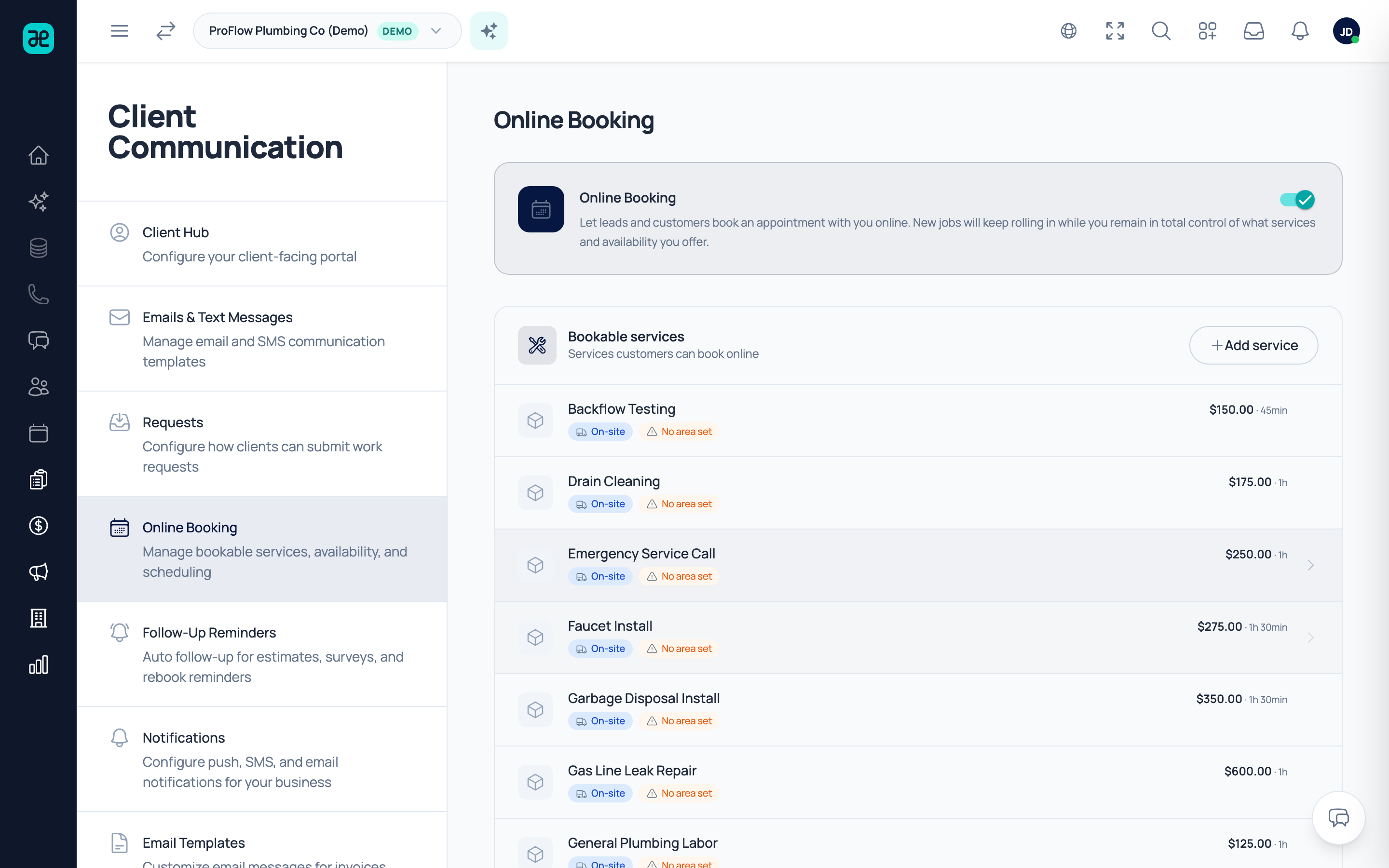 Online Booking preview