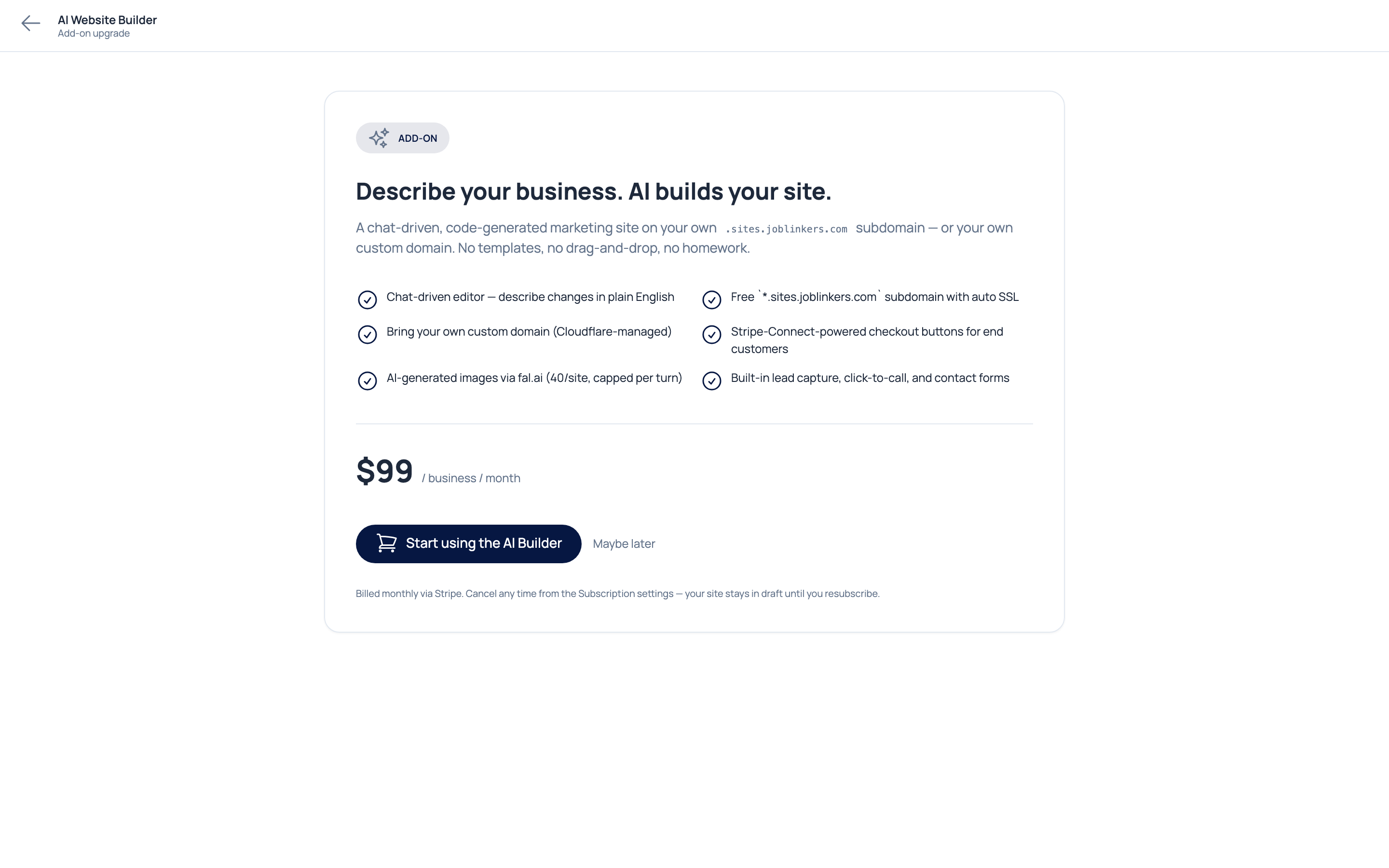 Website Builder preview